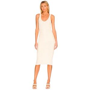 House of Harlow 1960 Revolve Emerson Knit Boho Minimalist Midi Dress Ivory L